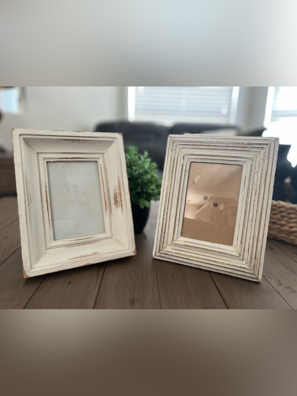 Distressed Off White Rustic Photo Frames